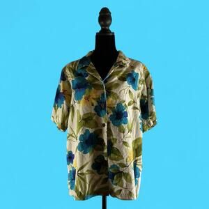 Caribbean joe woman floral linen